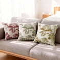 thumbnail image 6 of COOKCOK Set of 2 Floral Vintage Throw Pillow Covers Neutral Accent Print Decorative Cushion Covers Farmhouse Home Decor for Sofa Chair Couch Bedroom Living Room Outdoor, 20"20", Mahogany, 6 of 7