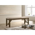 thumbnail image 1 of Roundhill Furniture Raven Wood Fabric Upholstered Dining Bench, Maple, 1 of 5