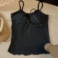 thumbnail image 1 of Ladies' Solid Color Fashionable Casual Mushroom Edge Bow Vest, 1 of 10
