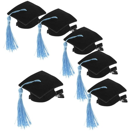 

FRCOLOR 6pcs Graduation Hat Tassel Hair Clip Doctoral Cap Hair Clip Graduation Party Supply Decoration