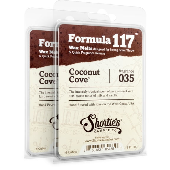 Coconut Cove Wax Melts Multi Pack - Highly Scented   Natural Oils - Shortie's Candle Company