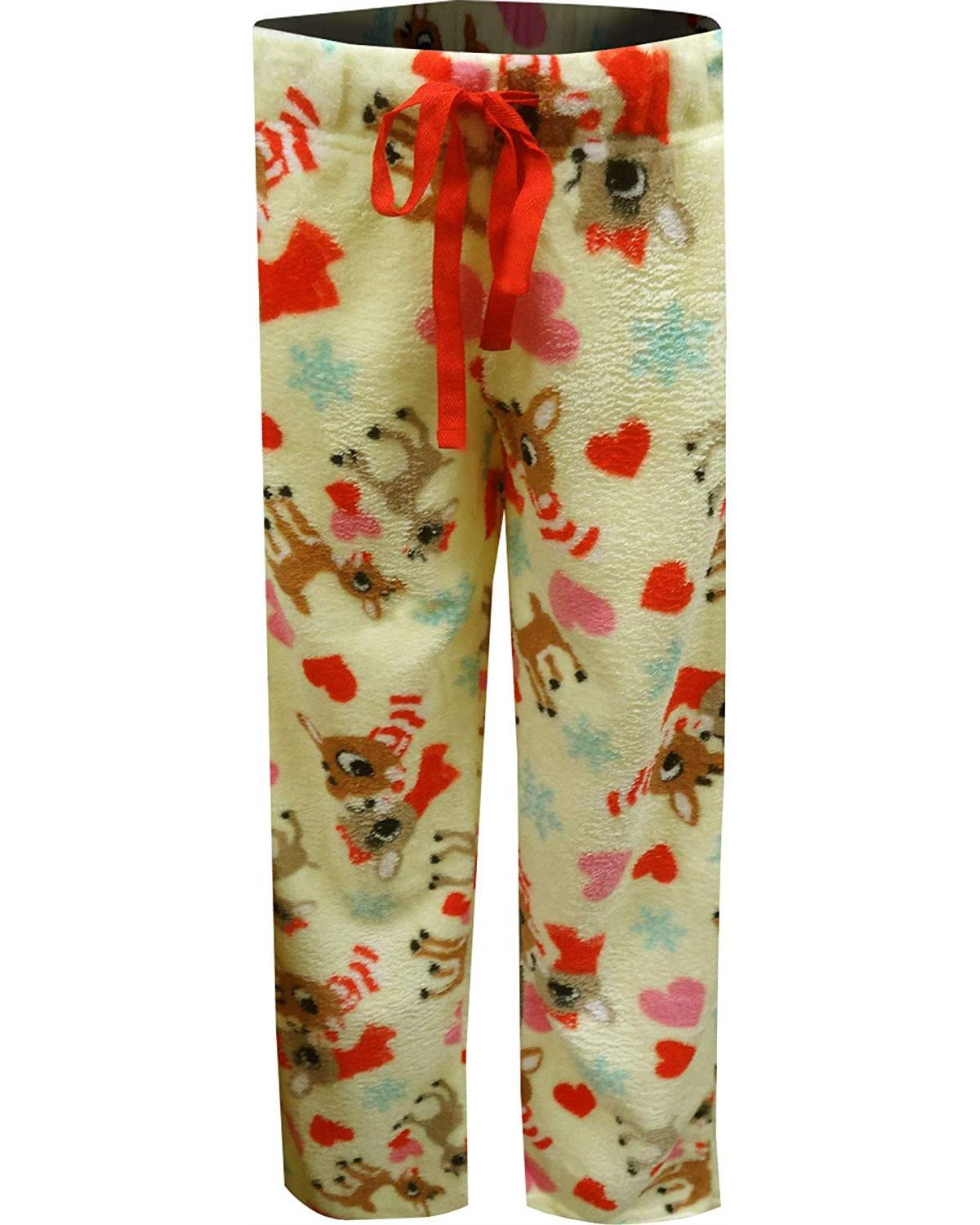 Rudolph Womens Pajama Pants Plush 