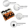thumbnail image 4 of Acheng Bohemian Throw Pillows for Couch Decorative Halloween Throw Pillow Covers Trick Or Pumpkin Square Pillow Cushion Case for Sofa Couch Bed Home Outdoor Car (Halloween/Black),Set of 2 White, 4 of 6