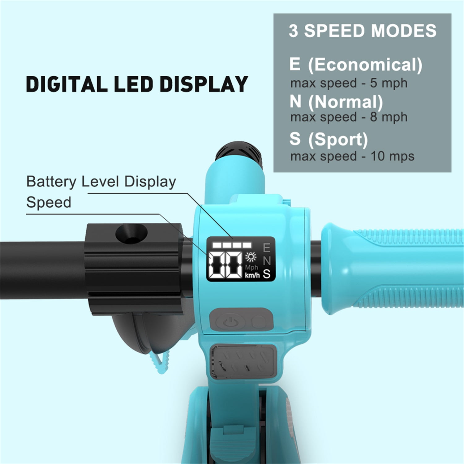 CIPACHO 32" Electric Kids Scooter for Boys Girls with 3 Adjustable Height, Safety Two Wheels Kids Kick Scooter Over 6 to 12 Years Old, Blue CIPACHO 32" Electric Kids Scooter for Boys Girls with 3 Adjustable Height, Safety Two Wheels Kids Kick Scooter Over 6 to 12 Years Old, Blue