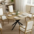 thumbnail image 2 of HOMCOM Extendable Dining Table, 39.5"-53" Industrial Kitchen Table, Natural, 2 of 10