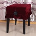 thumbnail image 4 of Piano Stool Chair Cover Pleuche Decorated with Macrame 55 * 35cm for Piano Single Chair Universal Beautiful, 4 of 7