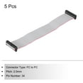 thumbnail image 3 of IDC 34Pin Flat Ribbon Cable, 2.0mm Pitch FC to FC Connector 20cm Length Grey Jumper Wire Computer DVD, 5Pcs, 3 of 5