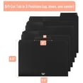 thumbnail image 3 of Mr. Pen- Black Plastic File Folders Letter Size, 6 Pack, 1/3 Cut Tab & Expandable Design, 24 pcs of Labels, Poly File Folders Black, 3 of 8