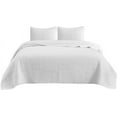 thumbnail image 6 of Chezmoi Collection Motley 3-Piece Geometric Embroidered Patchwork Pre-Washed Cotton Quilt Set, 6 of 8