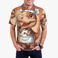 thumbnail image 1 of Fotbe Dinosaur Baking Delight Camiseta Polo de Golf para Hombre con Estampado – Camisa Deportiva Transpirable con Cuello Abotonado-4X-Large, 1 of 6