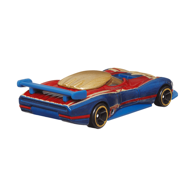 Hot Wheels Disney 100 Captain Marvel Character Car, 1:64 Scale