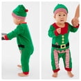 thumbnail image 4 of BULLPIANO Newborn Baby Santa Claus Outfits Toddler Boys Girls Christmas Cosplay Romper Bodysuit + Xmas Cap Hat 0-18 Months, 4 of 10