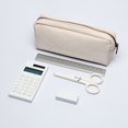 thumbnail image 4 of Queilt White Canvas Pencil Case, 4 of 4