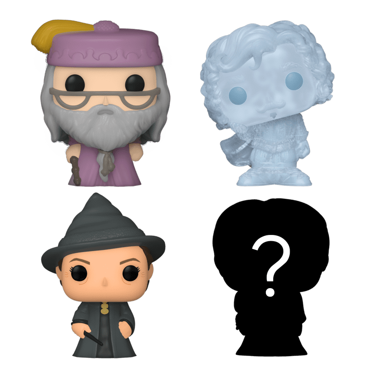  Funko Bitty Pop! Harry Potter Mini Collectible Toys - Albus  Dumbledore, Nearly Headless Nick, Minerva McGonagall & Mystery Chase Figure  (Styles May Vary) 4-Pack : Toys & Games