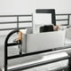 thumbnail image 1 of Juego de cestas de almacenamiento junto a la cama - Organizador de plástico con ganchos | Accesorios de cabecera que ahorran espacio para dormitorios | Blanco, Naranja, Verde | Se adapta a la, 1 of 6