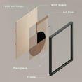 thumbnail image 4 of PixonSign Framed Canvas Print Wall Art Set - Colorful Abstract Geometric Art & Humanities Mid-Century Portraits - Set of 6 Modern Poster Cultural Art Wall Décor - 11"x14"x6 Black, 4 of 5