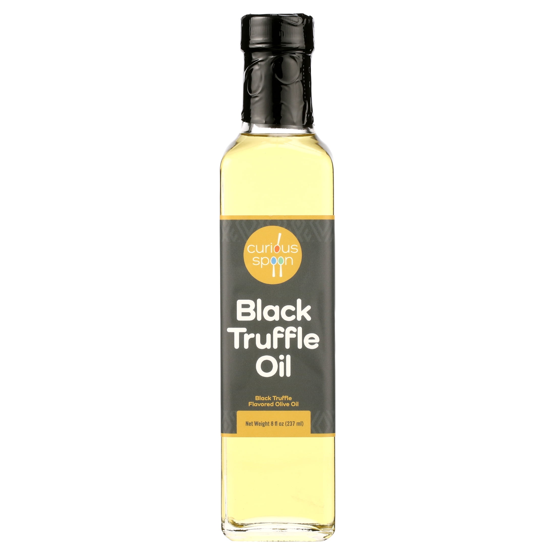 (3 pack) Curious Spoon Black Truffle Oil, 8oz - Glass