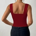thumbnail image 4 of BYHONG Women's Bodycon Blouse Strapless Tank Top for Women Tight Sleeveless Vest Brick Red M, 4 of 4