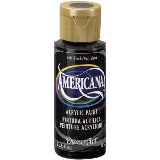 DecoArt Americana Acrylic Paint, 2-Ounce, Soft Black - Walmart.com