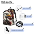 thumbnail image 3 of Saiise Sac à Dos pour Ordinateur Portable Imprimé Aigle Américain Rétro - Bretelles Réglables, Résistant à l'Eau, Grande Capacité, Design Élégant, Unisexe pour École, Bureau, Voyage-Petit, 3 of 5