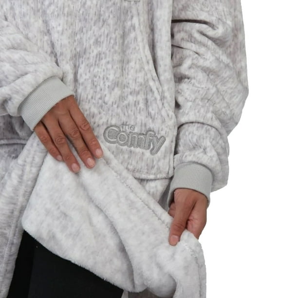 The Comfy Dream Adult Oversized Microfiber Wearable Blanket, Heather Gray