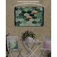 thumbnail image 6 of Outdoor TV Cover 40 to 43 Inch Weatherproof, Dark&nbsp;Green Marble Waterproof TV Screen Protector for Outside Decor with Zipper and Pocket 40"L x 25"H , Gold Hexagon Geometric Modern Pattern, 6 of 7