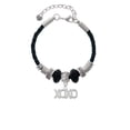 thumbnail image 2 of Delight Jewelry Silvertone XOXO Lil Sister Celtic Knot Leather Bead Bracelet, 7"+2" Extender, 2 of 4