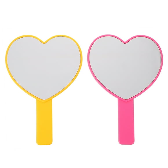 BRIGHTFUFU 2 PCS Mirado de mano con forma de mano espejo encantador portátil compacto espejo