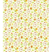 Farm Baby Chickens on Yellow Nursery Cotton Fabric