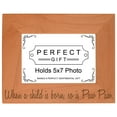 thumbnail image 1 of ThisWear Father's Day Gift Child is Born So is Paw Paw Wood Laser 5x7 Landscape Picture Frame, 1 of 2