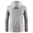 thumbnail image 3 of gvdentm Mens Work Jacket Men's Casual Lightweight Jacket Cotton Windbreaker Grey,3XL, 3 of 4