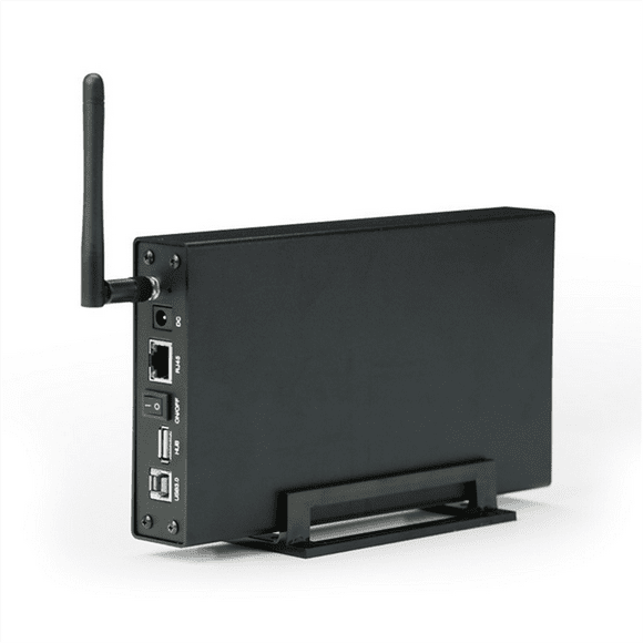 Portable 3.5inch HDD SSD Enclosure Portable USB3.0 Rj45 Ethernet NAS Network Streaming Server Storage for Case US Plug