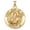 Yellow Gold, variant on Saint Joan of Arc Religious Medal - 2/3 inch Size of Dime, Solid 14K Yellow Gold