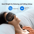thumbnail image 2 of Prichor Weighted Sleep Mask, 4.2oz 3D Blocking Light Sleeping Mask with Adjustable Strap, Eye Cover Blindfold for Travel Nap Yoga, Black, 2 of 7