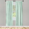 thumbnail image 3 of Ambesonne Chevron Curtains, Herringbone Springtime, Pair of 28"x95", Sea Green Eggshell White, 3 of 5