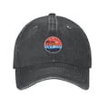 thumbnail image 1 of ZICANCN Adjustable Baseball Cap Women, Sunset Beach Hats for Men Adult Washed Cotton Denim Baseball Caps Fashion, Black, 1 of 8