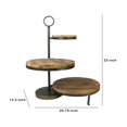 thumbnail image 5 of Benjara 3 Tier Staggered Stand with Round Shelves, Brown, 5 of 5