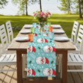 thumbnail image 4 of Table Runners 36 Inches Long Dress Scarves, Merry Christmas Farmhouse Kitchen/Dining Table Runner, Short Coffee Tablerunners, Santa Claus Xmas Winter Leaves Snowflake Blue 13x36 Inch, 4 of 9