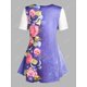 thumbnail image 3 of Camiseta Floral de Talla Grande de Encaje de Estampado de Mariposa Rosegal  Camisetas tallas grandes, 3 of 5