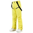 thumbnail image 3 of Erwazi Ski Pants for Women Plus Size Winter Trendy Waterproof Wind Breaker Trousers Sports Cargo Pants with Pockets, Yellow, 2XL, 3 of 5