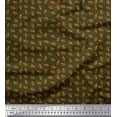 thumbnail image 1 of Soimoi Poly Georgette Fabric French Horn Musical Instrument Print Fabric by The Yard 42 Inch Wide, 1 of 3