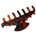 thumbnail image 3 of French Amie Extra Large Long Shell Handmade Covered Spring Jaw Hair Claw, 3 of 5