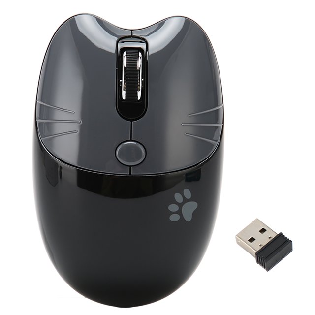 Ratón Inalámbrico Ticfox BT5.1 o 2.4 GHz Clic Silencioso Negro y Gris