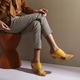 thumbnail image 4 of SACFOF Women's Fashion Chunky Wedge High Heels Sandals Open Toe Slip On Pumps Dressy Slide Heeled Sandal, 4 of 6