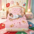 thumbnail image 3 of Manfei Whimsical Christmas Elf Twin Fitted Sheet,Merry Xmas Bedding,2-Piece,1 Fitted Sheet and 1 Pillowcase, 3 of 6
