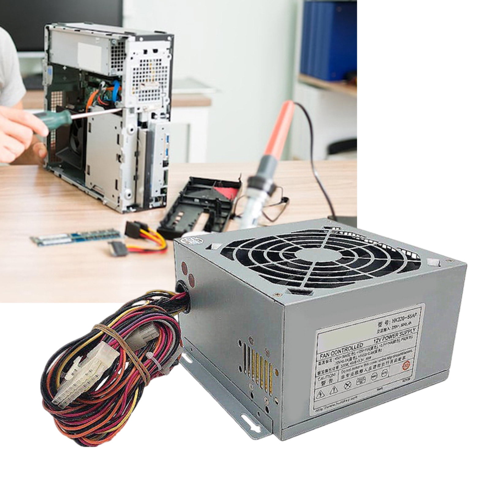 High Stability Computer Power Supply 160W 200W 220W 250W 300W 350W Metal Case Featuring Quiet Cooling