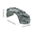 thumbnail image 2 of CATIEBYE Resin Turtle Hideout Grey with Basking Platform for Aquarium and Terrarium Use, 2 of 6