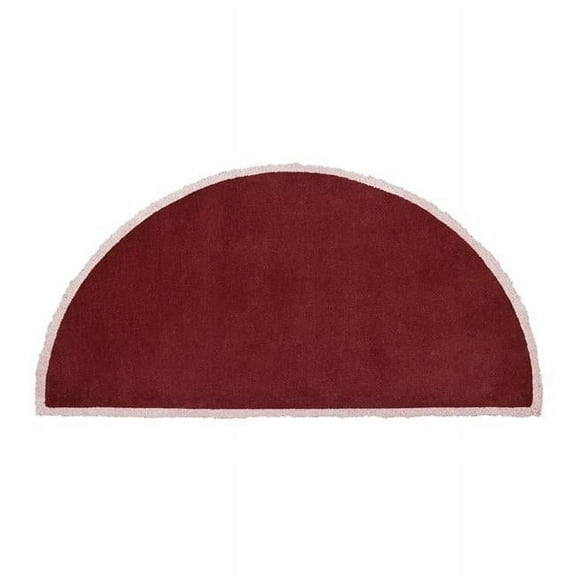 Minuteman Half Round 44'' x 22'' Hearth Rug - Plum Wine