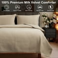 thumbnail image 4 of Eurhowing Full/Queen Size Coverlet Set 3-Piece, Reversible Cotton Bedspread Quilt Set for All Seasons, Soft Woven Bedding Set with 1 Quilt & 2 Shams, Khaki, 4 of 7