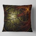 thumbnail image 2 of Designart Red Yellow Metallic Fabric Flower - Abstract Throw Pillow - 16x16, 2 of 5